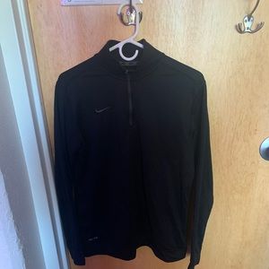 Black turtle neck Nike Dri fit sweater with zipper